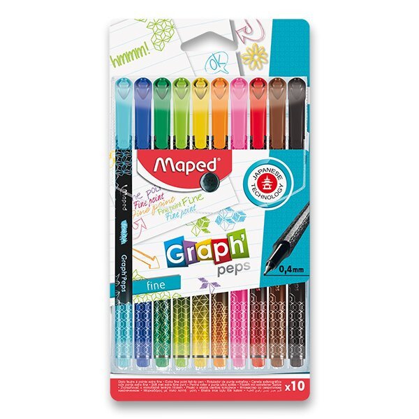 Maped - Liner Graph Peps Deco 04 mm - mix barev 10 ks