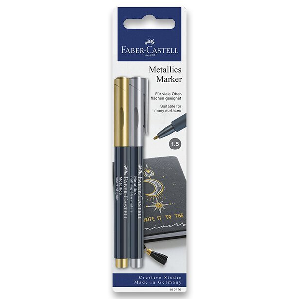 Faber - Castell Popisovač metalický - zlatý a stříbrný