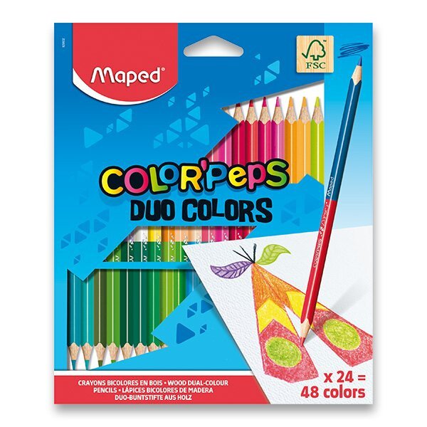 Maped - Pastelky trojhranné ColorPeps Duo 48 ks