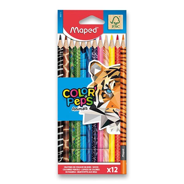 Maped - Pastelky ColorPeps Animals 12 ks