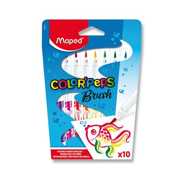 Maped - Fixy ColorPeps Brush 10 barev
