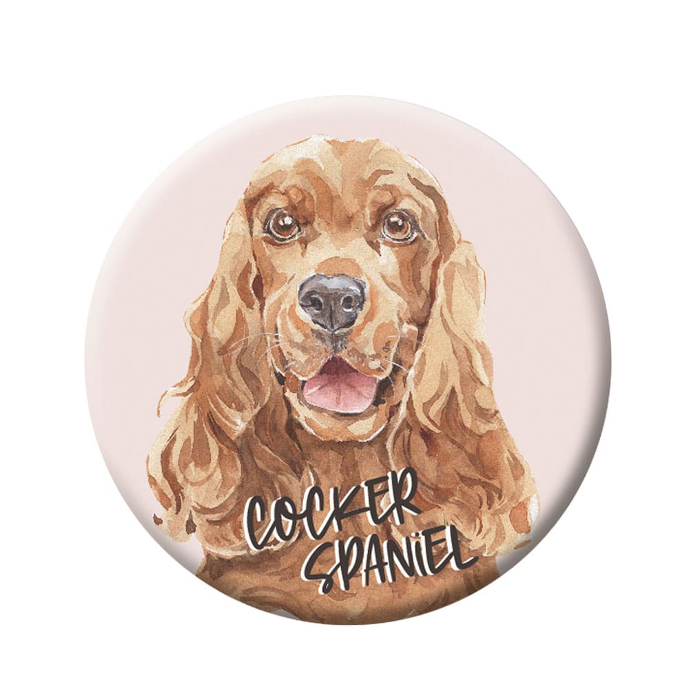 Cocker Spaniel Button Badge with Pin