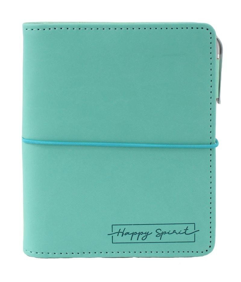 Diář Tyrkysový kroužkový S  s vyměnitelným kalendáriem