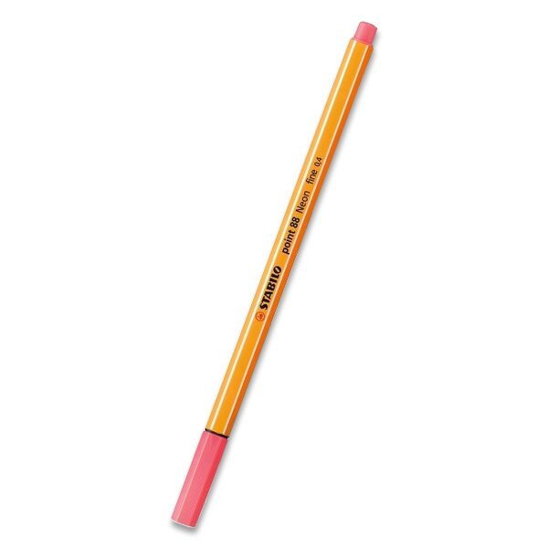 Popisovač STABILO point liner 88 červený neonový