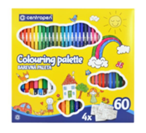 Centropen Fixy 9396 Colouring Palette Quatro sada 60 ks