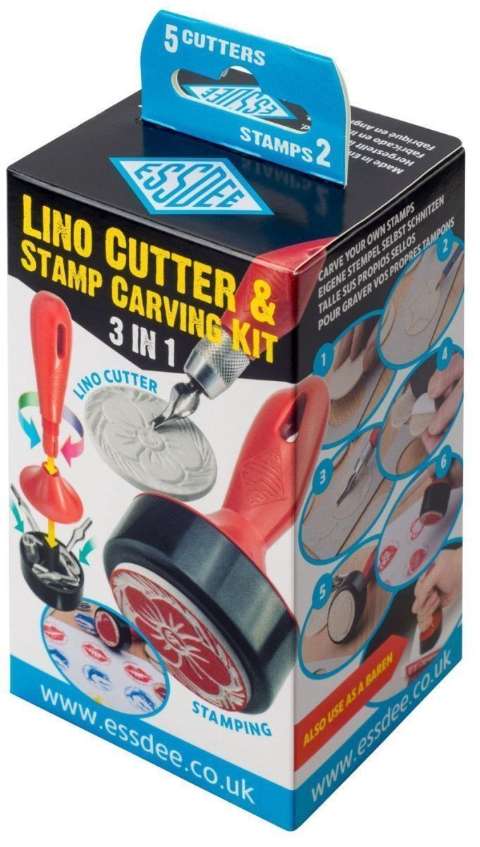 ESSDEE sada pro linoryt 3v1  5 různých rydel a 2 samolepící lina