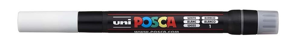 Posca štětcový popisovač - bílý