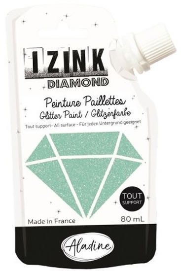Diamantová barva IZINK Diamond - pastelová zelená 80 ml