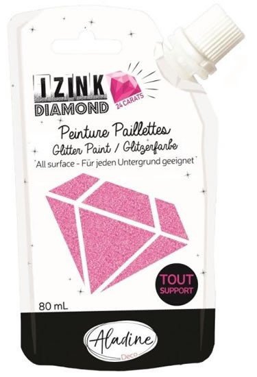Diamantová barva IZINK Diamond 24 CARATS - růžová 80 ml