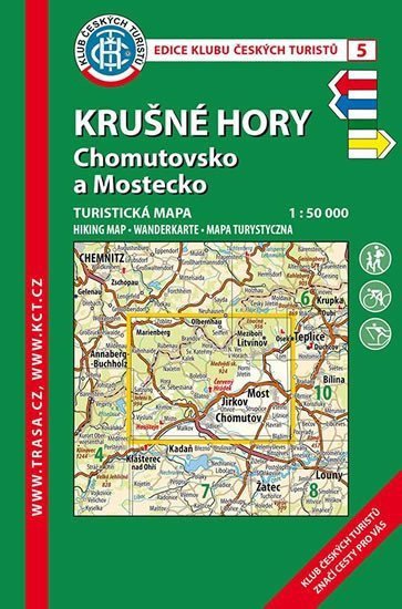 KČT 5 Krušné hory Chomutovsko a Mostecko 150 000  turistická mapa