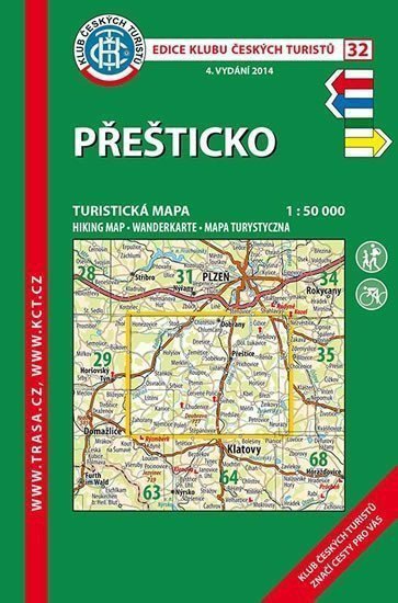 KČT 32 Přešticko 150 000  turistická mapa