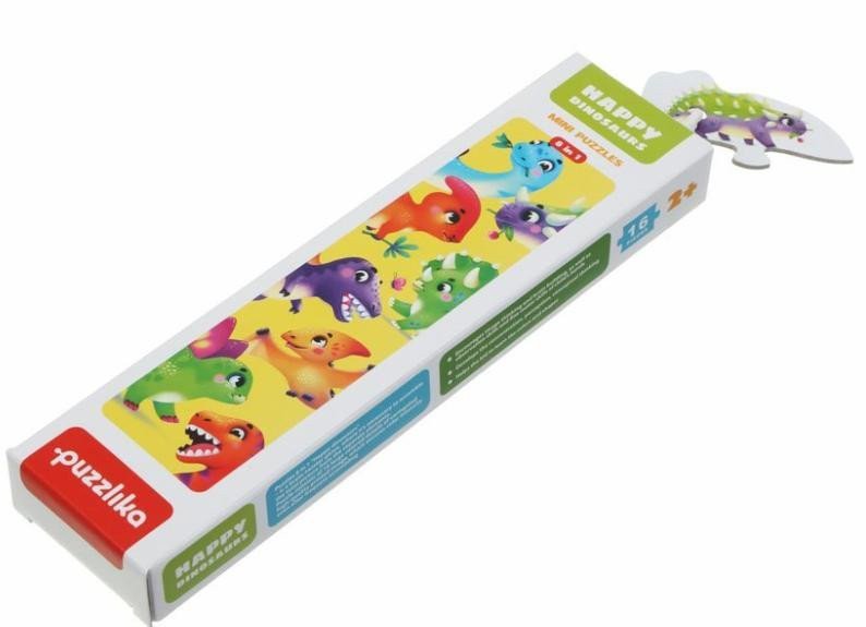 Puzzlika Dinosauři - puzzle 8 zvířátek 16 dílků