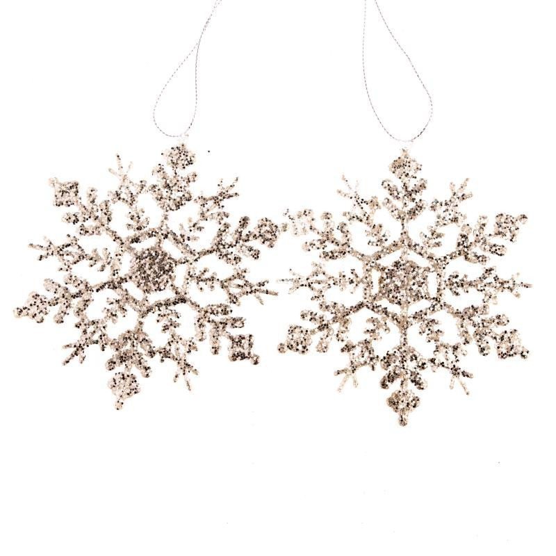 Závěsná vločka - champagne 125 cm