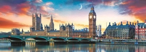 Trefl Puzzle Big Ben a Westminsterský palác, Londýn / 500 dílků Panoramatické