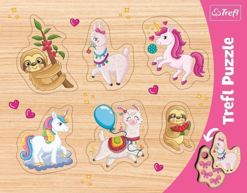 Vkládačka Jednorožci lamy a lenochodi