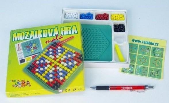 Mozaika kuličková s pinzetou malá 250 ks plast v krabičce