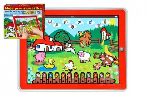 Moje první zvířátka farma - Tablet pro nejmenší  na baterie se světlem a zvukem v krabičce