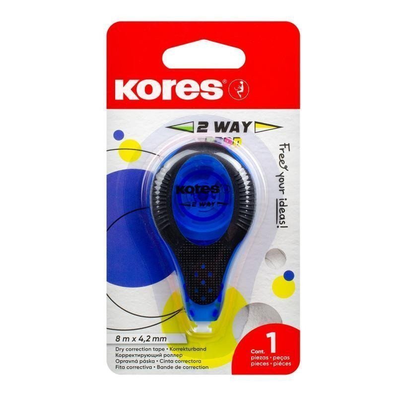 Korekční strojek Kores 2WAY 8 m × 42 mm mix 5 neonových barev