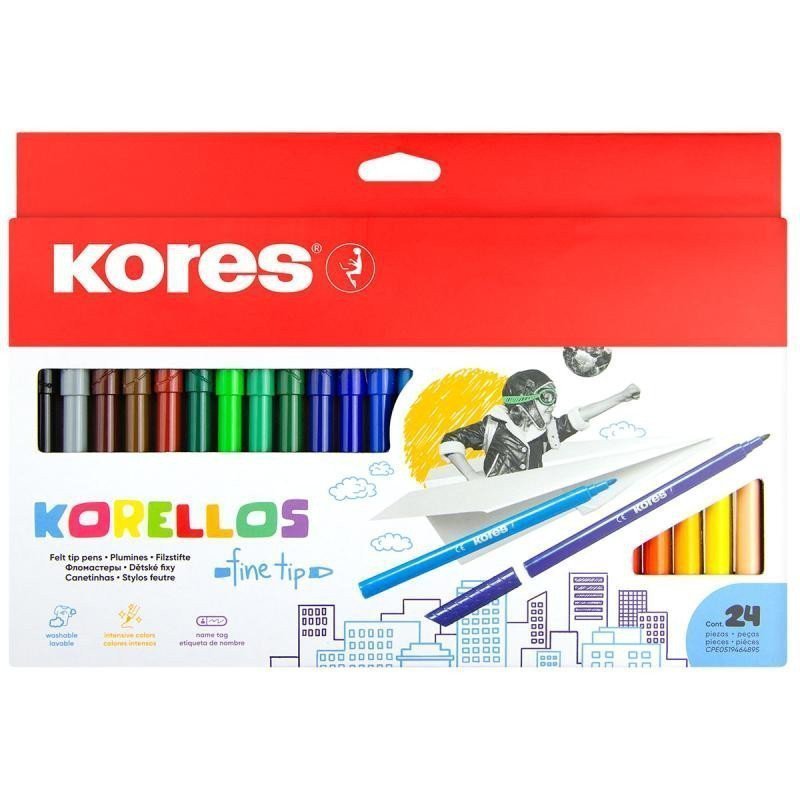 Fixy dětské KORELLO 24 barev