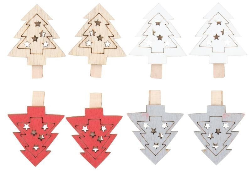 Strom dřevěný na kolíčku 45 cm 8 ks