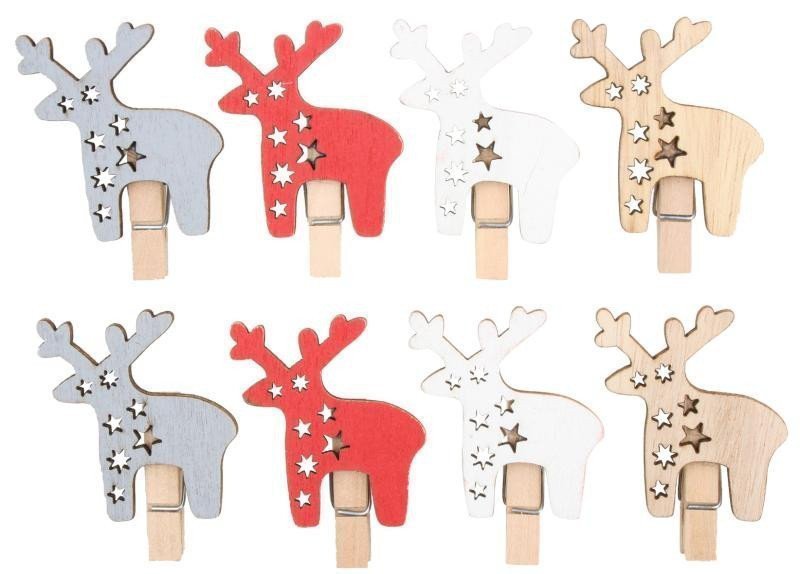Sob dřevěný na kolíčku 45 cm 8 ks