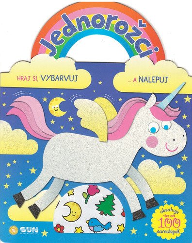 Jednorožci modrá - Hraj si vybarvuj a nalepuj