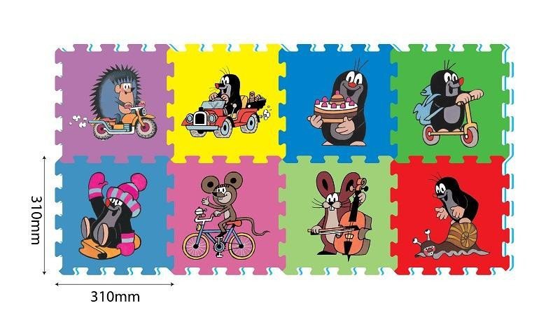 Puzzle pěnové Krtek 30x30  8 dílků