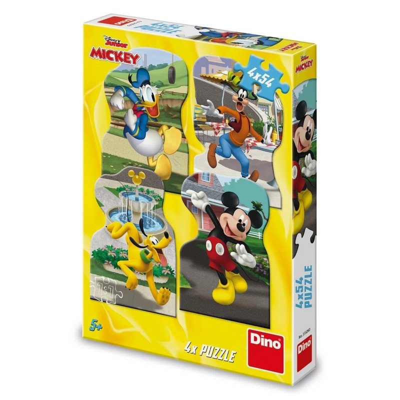 Puzzle Mickey ve městě 4x54 dílků