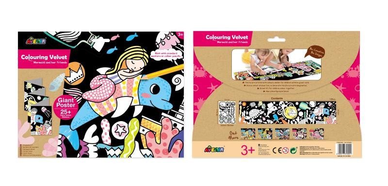 Avenir Sametové omalovánky MAXI - Víly 126 x 29 cm