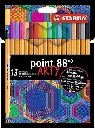 Popisovač STABILO point liner 88 sada 18 ks v pouzdru ARTY