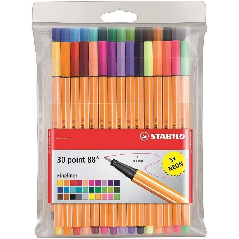 Popisovač STABILO point liner 88 sada 30 ks v PVC pouzdru