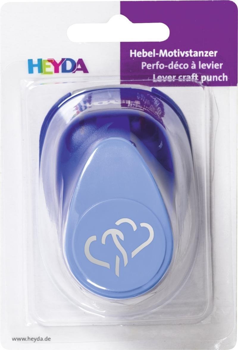 HEYDA Ozdobná děrovačka velikost M - dvě srdce 22 cm