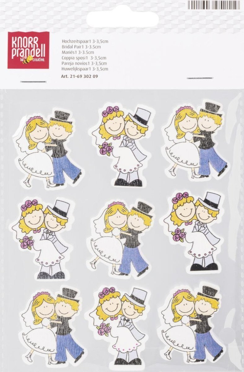 Dřevěné ozdoby 3 -35 cm - ženich a nevěsta