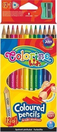 Colorino Pastelky trojhranné s ořezávátkem 12 barev