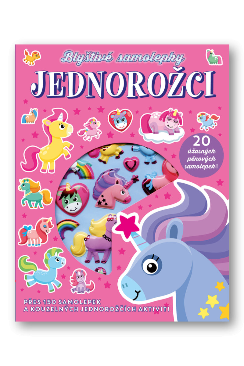 Blyštivé samolepky - Jednorožci
