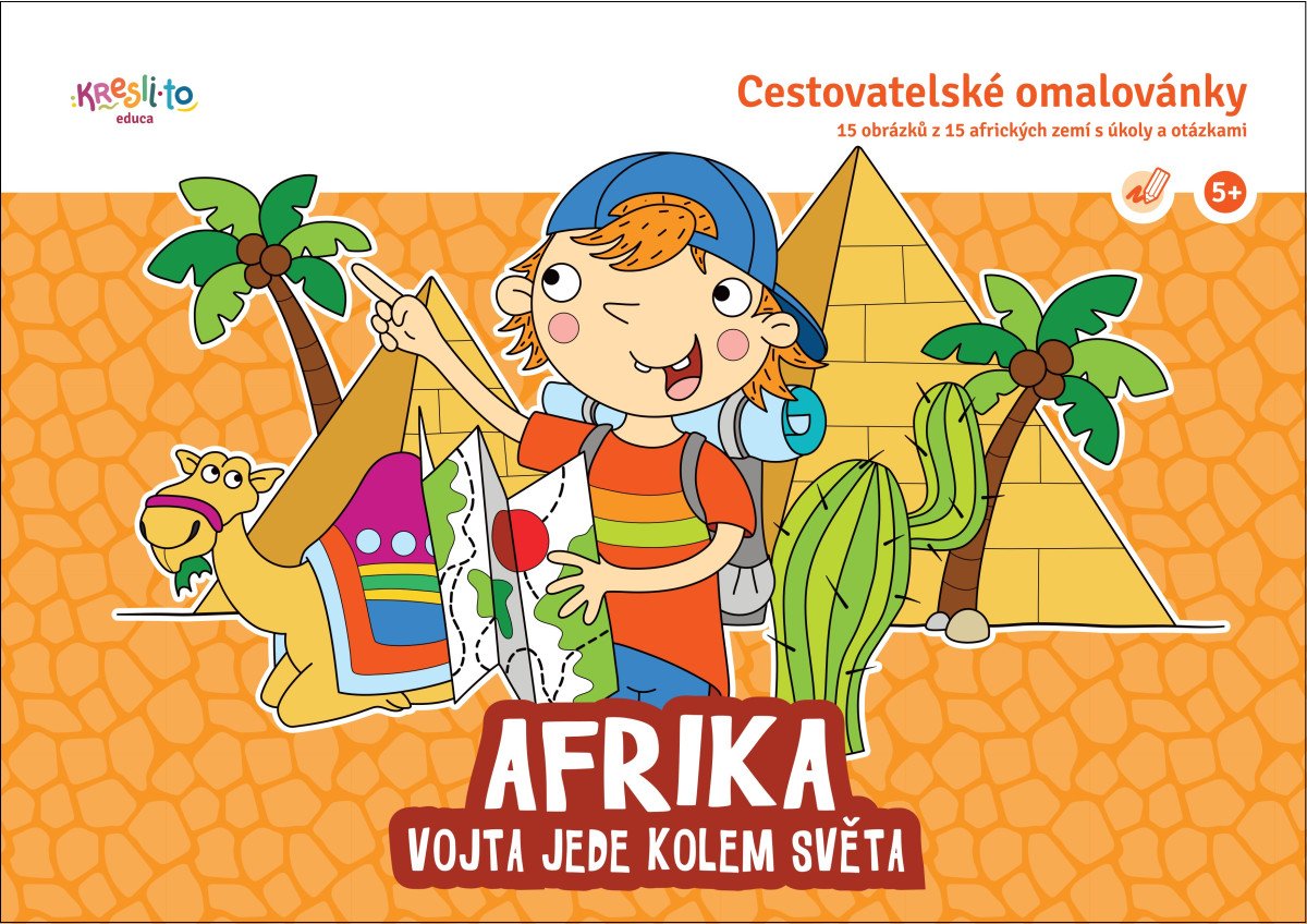 Cestovatelské omalovánky  Vojta jede do světa Afrika