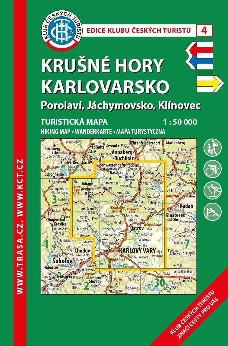 KČT 4 Krušné hory-Karlovarsko 150 000  turistická mapa