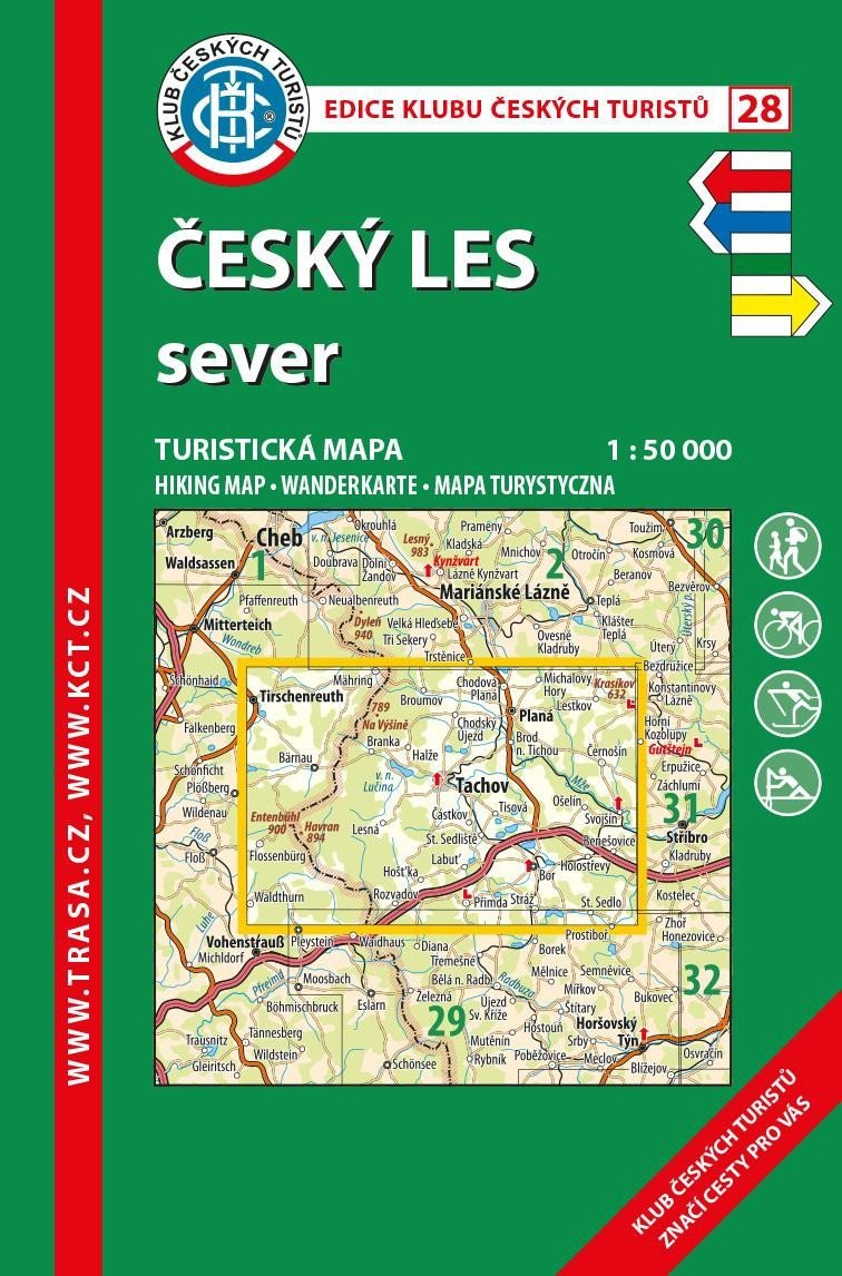 KČT 28 Český les - sever 150 000  turistická mapa