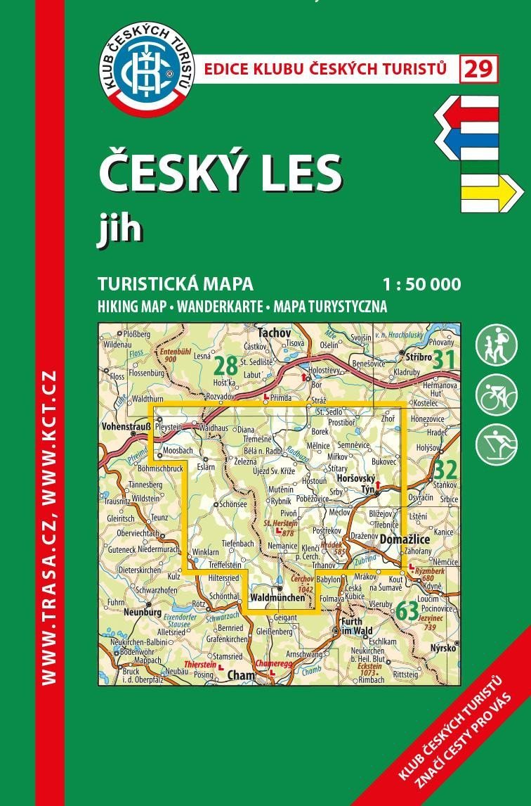 KČT 29 Český les - jih 150 000  turistická mapa