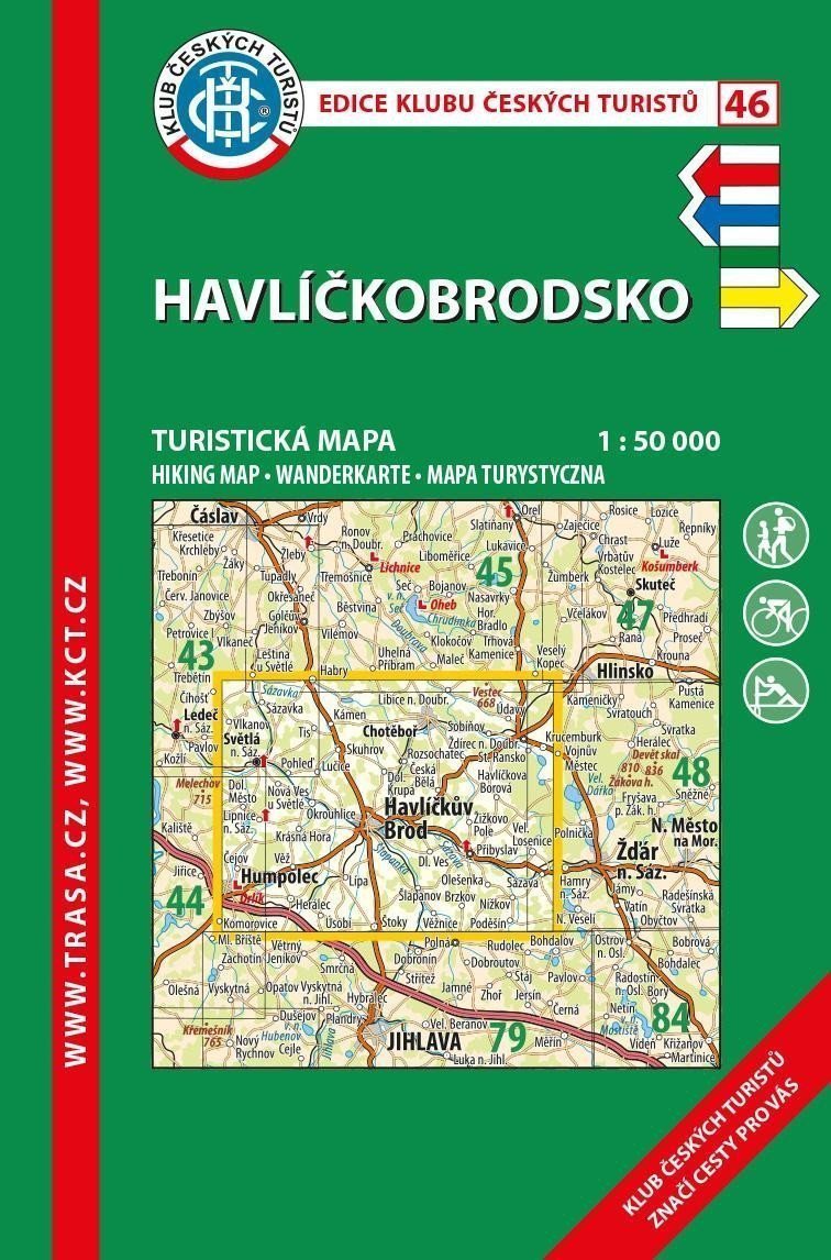 KČT 46 Havlíčkobrodsko 150 000  turistická mapa