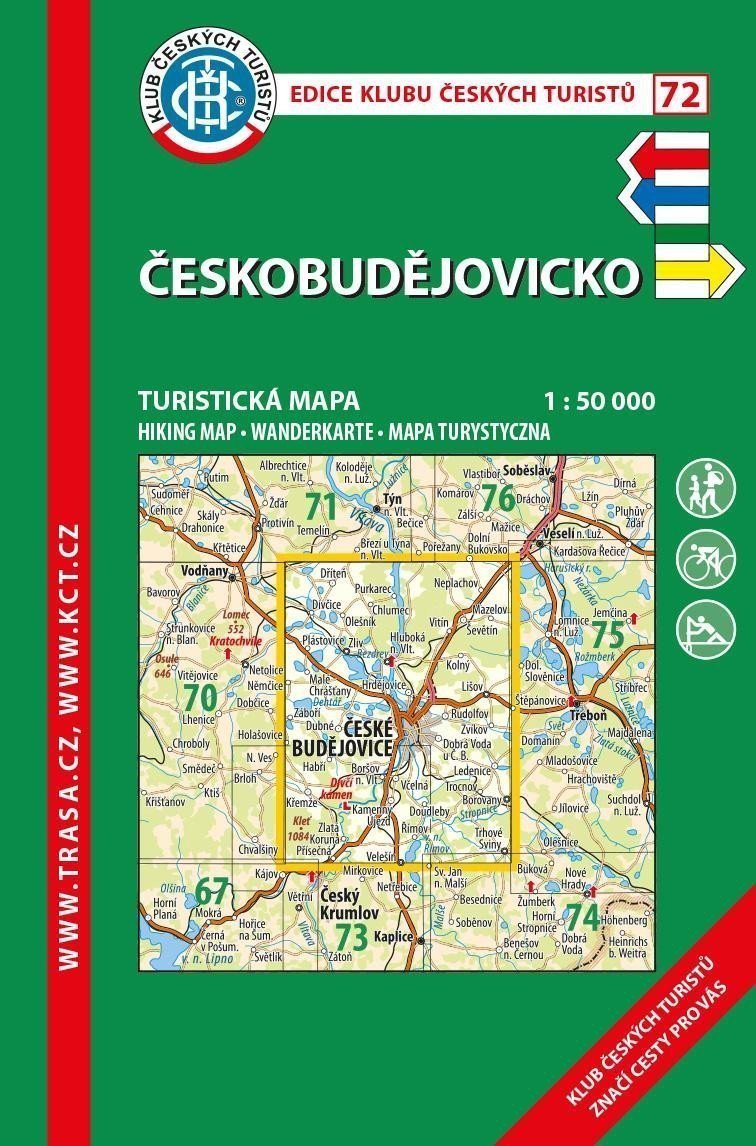 KČT 72 Českobudějovicko 150 000  turistická mapa