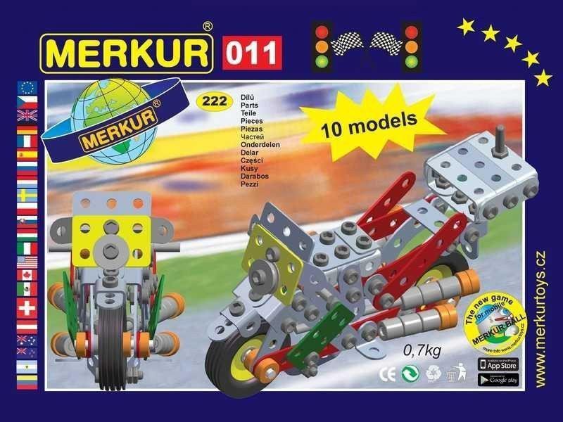 Merkur 011 Motocykl 222 dílů 10 modelů
