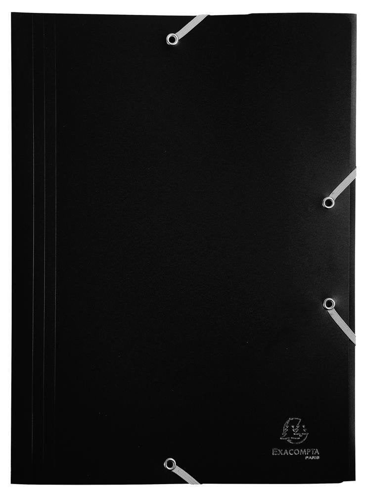 Exacompta spisové desky s gumičkou - černé