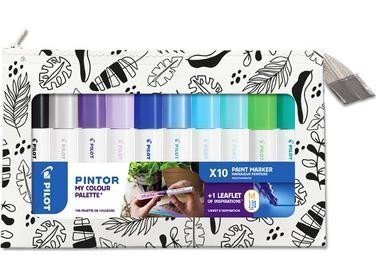 PILOT Pintor Medium Sada akrylových popisovačů 15-22mm - Studené odstíny 10 ks