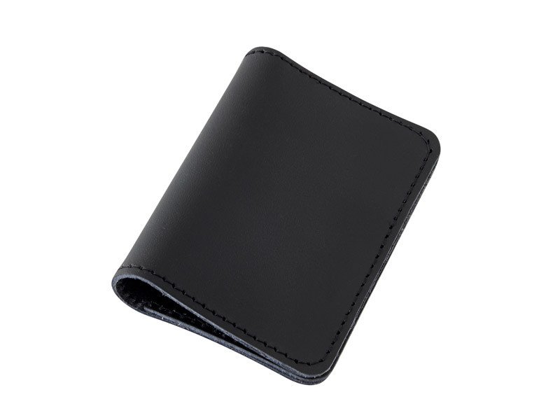 Kožené pouzdro na karty a doklady - černé hladké