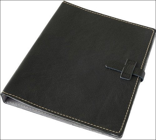 Kožený šanon - kůže černá