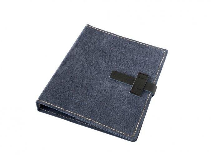 Kožený diář A5 - kůže černá semiš