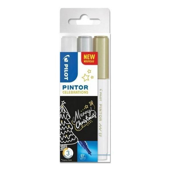 Pilot Pintor Extra Fine Sada akrylových popisovačů 15 - 22 mm Celebrations 3 ks