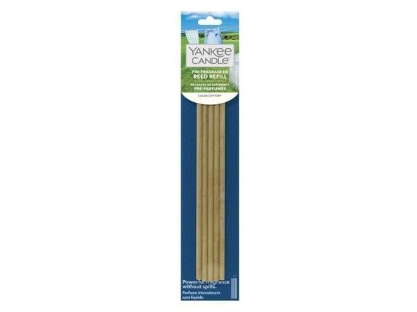 YANKEE CANDLE Pre-Fragranced Clean Cotton voňavé tyčinky náplň 5 stébel