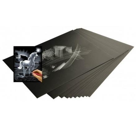 Essdee Škrabací folie - stříbrná 305 x 229 cm 10 ks